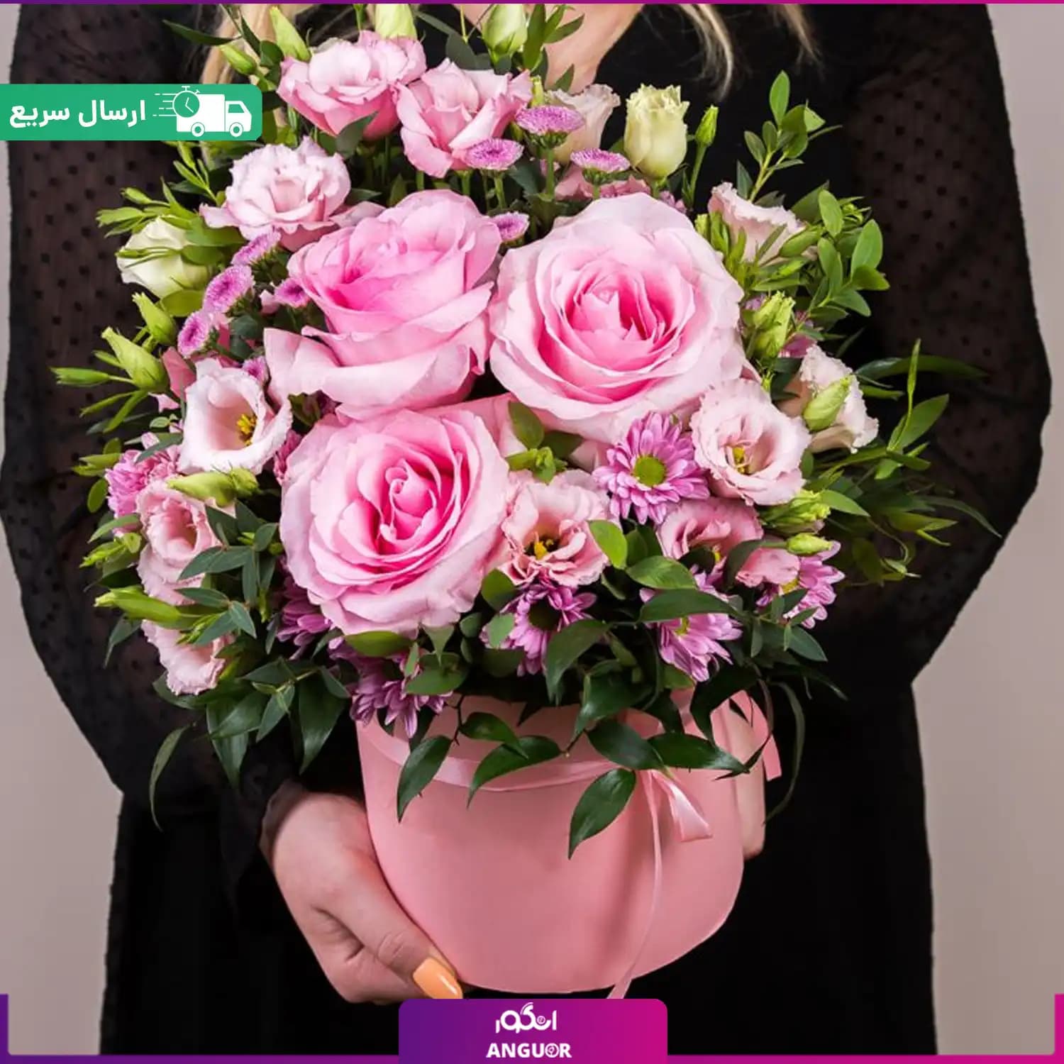 باکس گل تم صورتی دخترانه — تصویر ۳