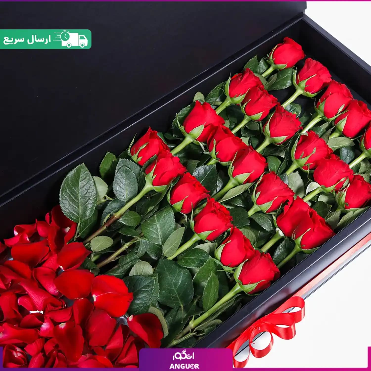 Red roses flower box — تصویر ۴