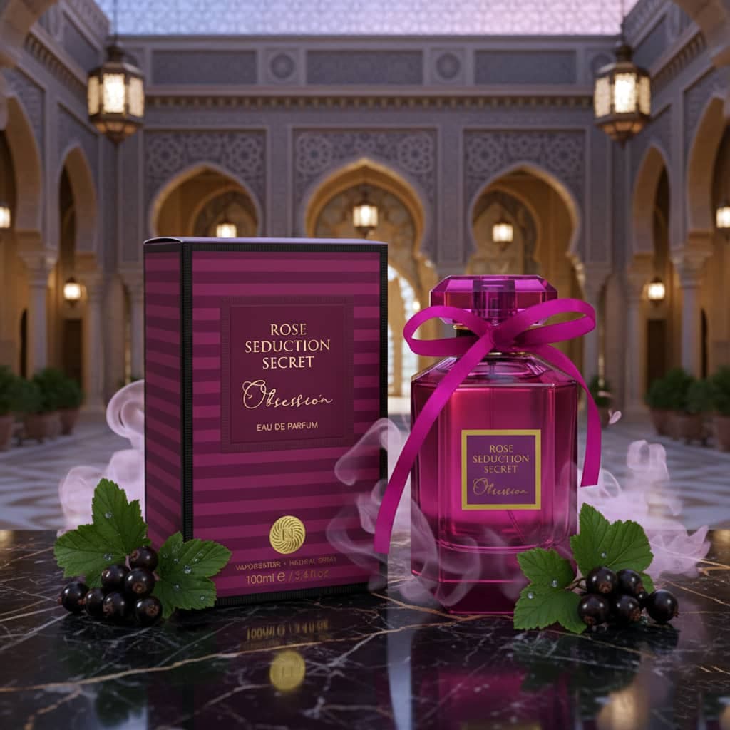 عطر ادکلن زنانه ویکتوریا سکرت بامب شل پشن فراگرنس ورد مدل رز سداکشن سکرت ابسشن (Fragrance World Victoria’s Secret Bombshell Passion) حجم 100 میل