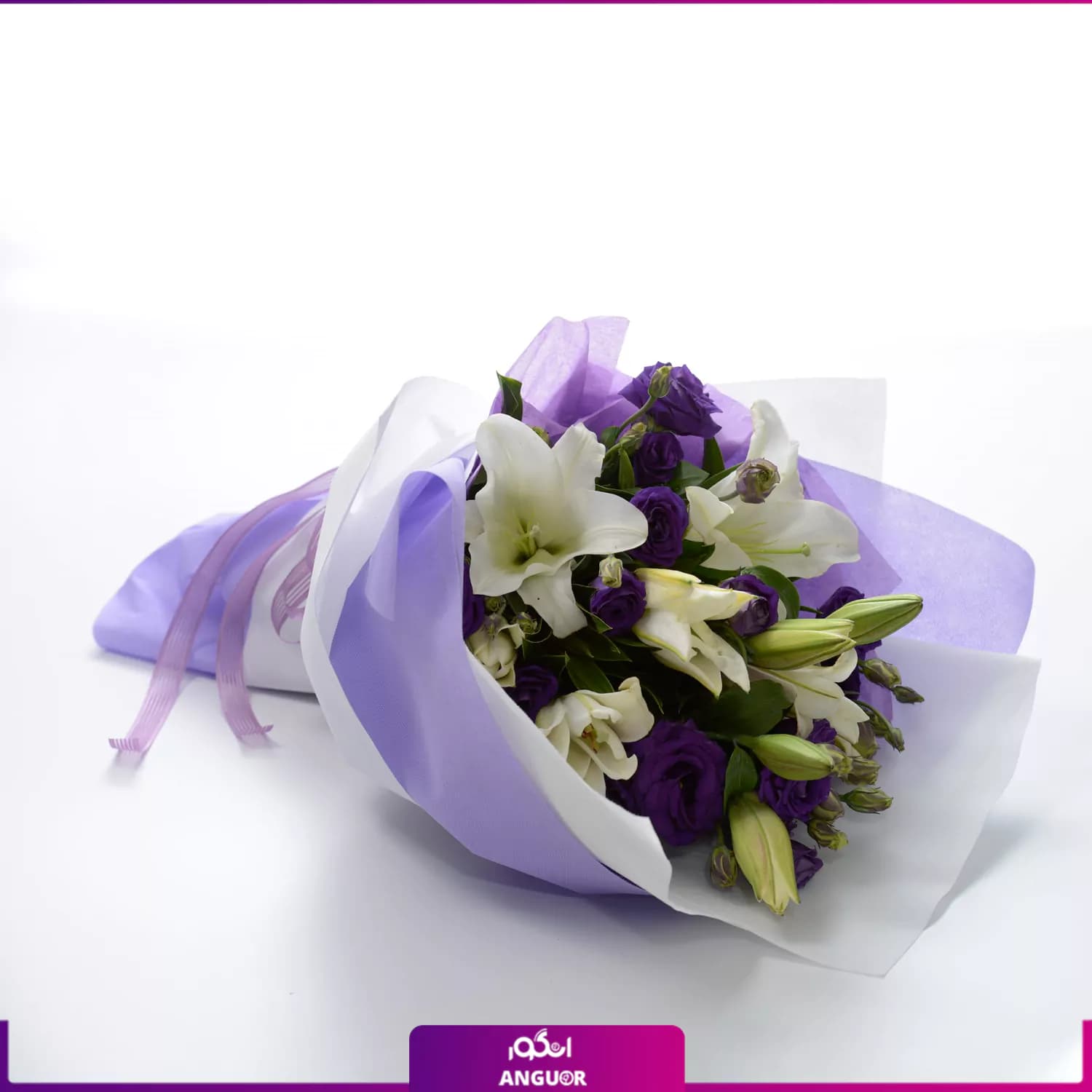 دسته گل لیلیوم و لیسیانتوس — تصویر ۳