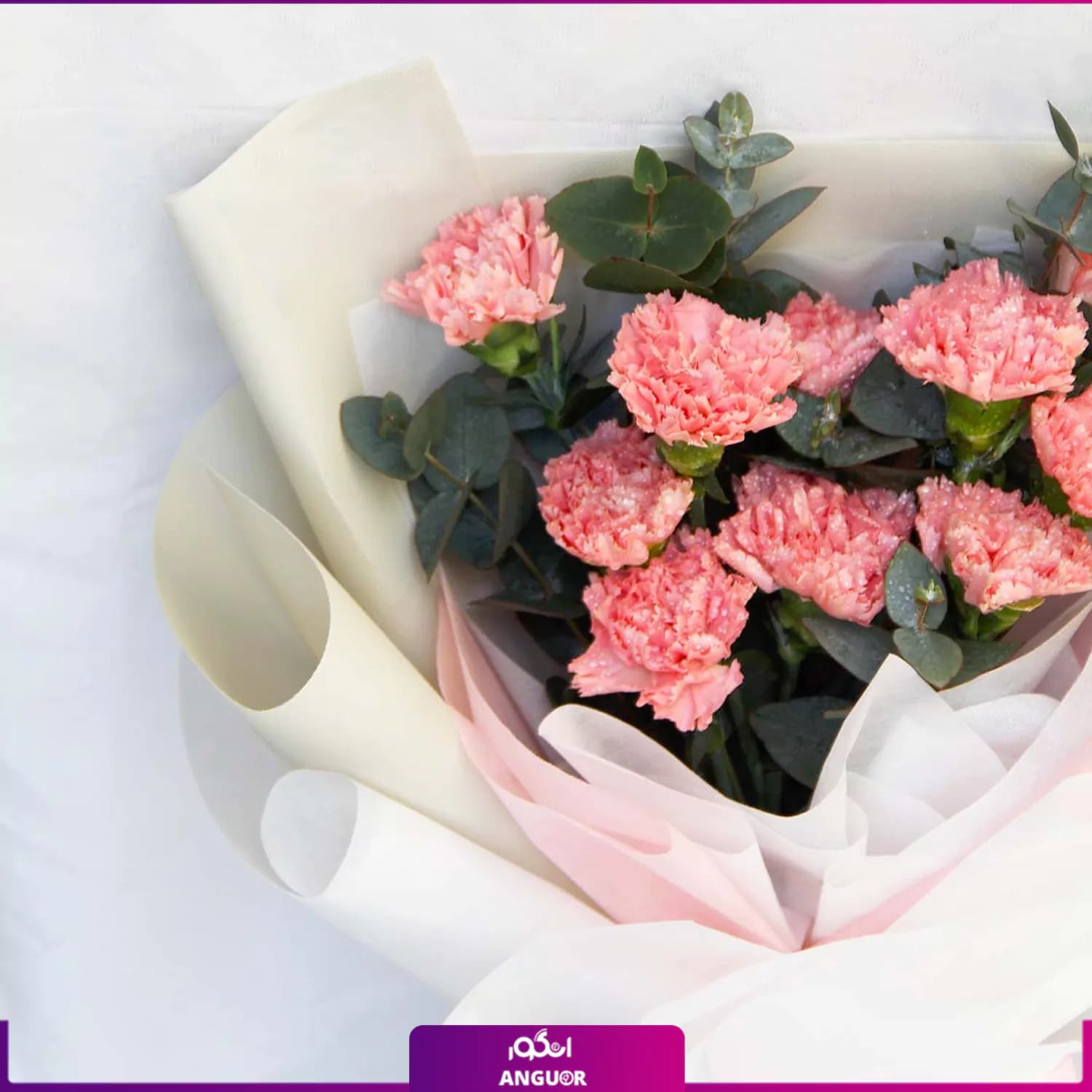 دسته گل میخک قیمت مناسب — تصویر ۳