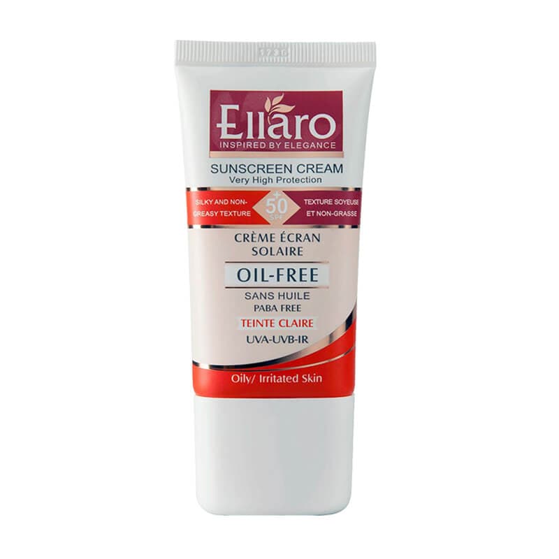 كرم ضدآفتاب بژ روشن اِلارو Ellaro فاقد چربی با SPF 50 مدل Teinte Claire حجم 40 میلی — تصویر ۴