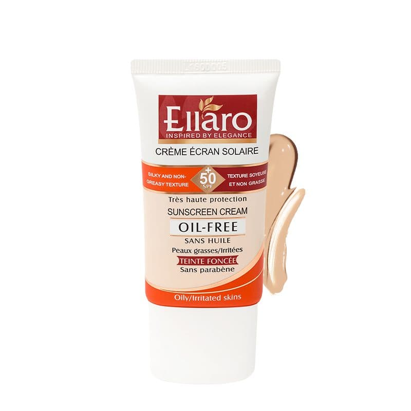 كرم ضدآفتاب بژ طبیعی اِلارو Ellaro با SPF 50 مناسب پوست های چرب حجم 40 میلی — تصویر ۴