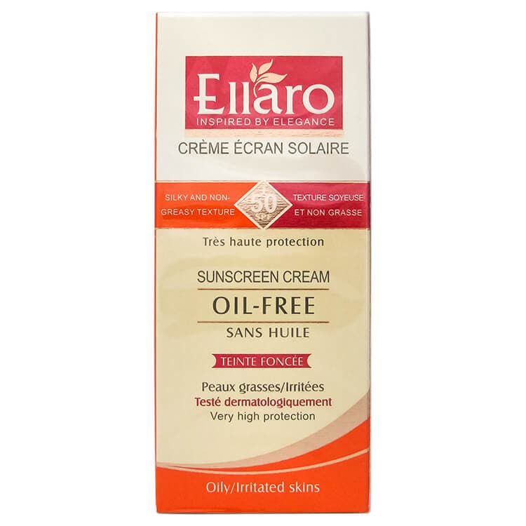 كرم ضدآفتاب بژ طبیعی اِلارو Ellaro با SPF 50 مناسب پوست های چرب حجم 40 میلی — تصویر ۳