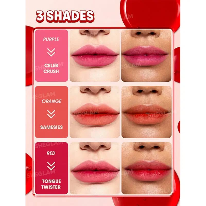 تینت لب پیل آف شیگلم SHEGLAM مدل PEEL TALK رنگ Samesies — تصویر ۴
