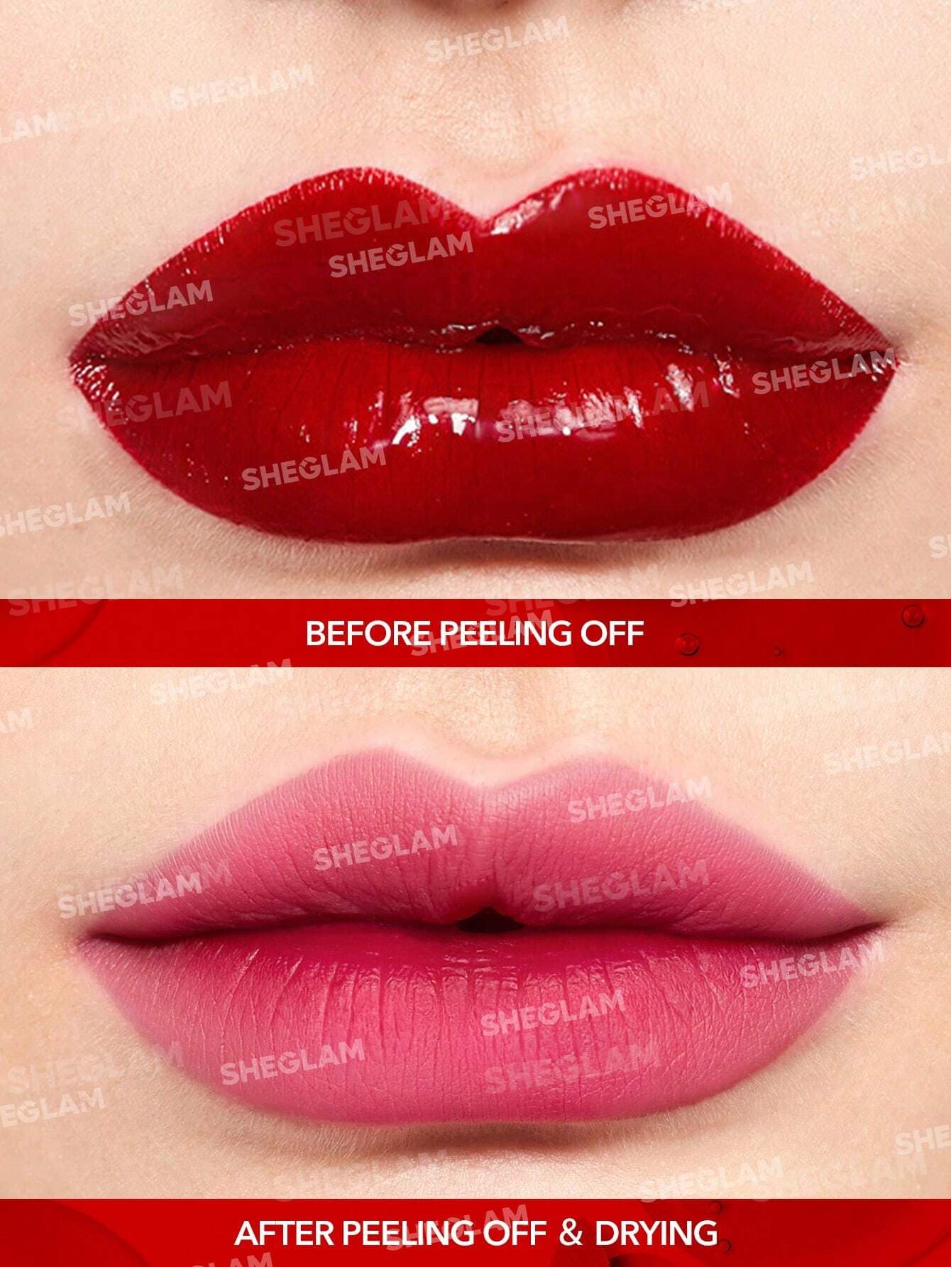 تینت لب پیل آف شیگلم SHEGLAM مدل PEEL TALK رنگ Caleb Crush — تصویر ۱۲