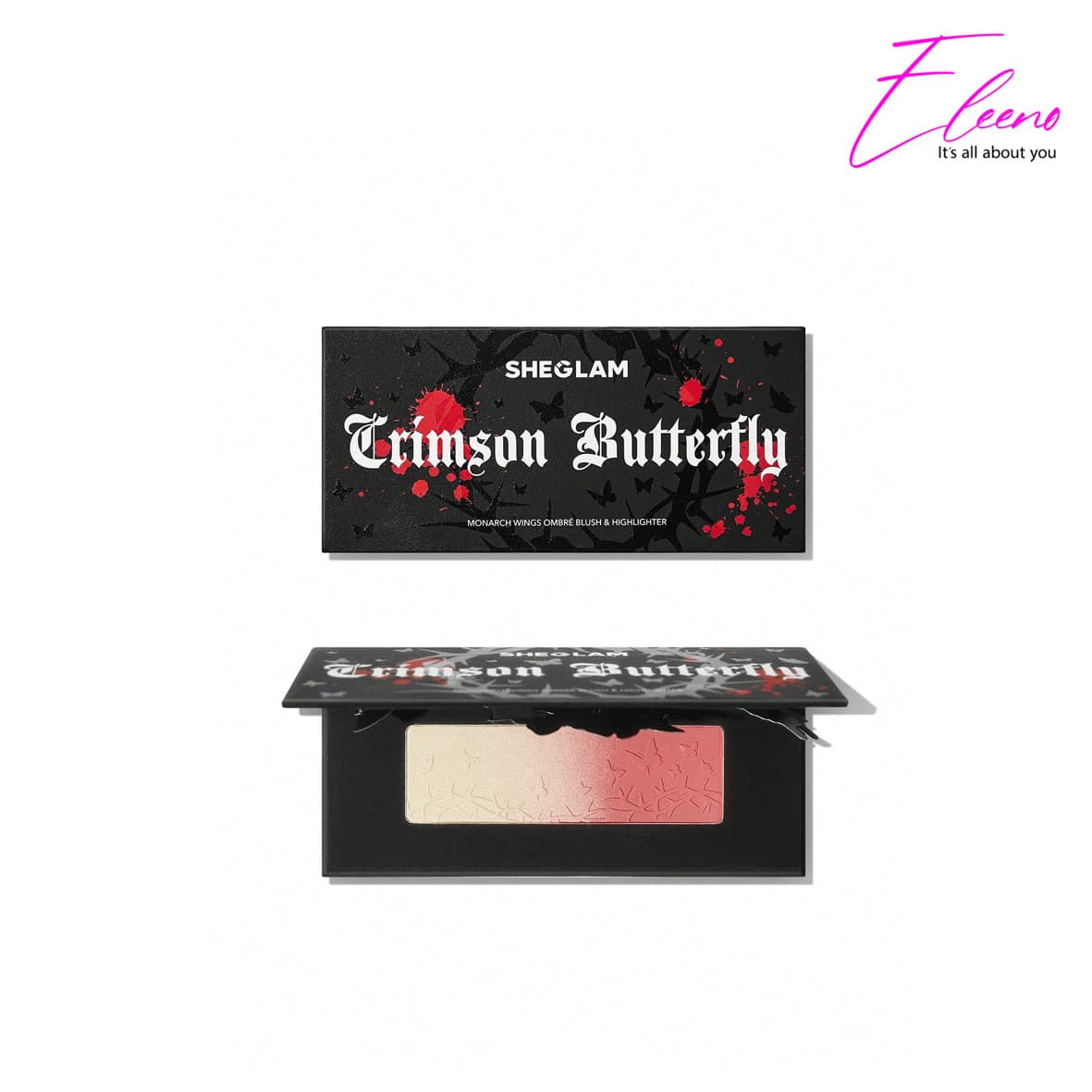 پالت رژگونه و هایلایتر شیگلم SHEGLAM مدل Crimson Butterfly — تصویر ۵