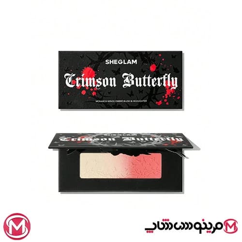 پالت رژگونه و هایلایتر شیگلم SHEGLAM مدل Crimson Butterfly — تصویر ۴