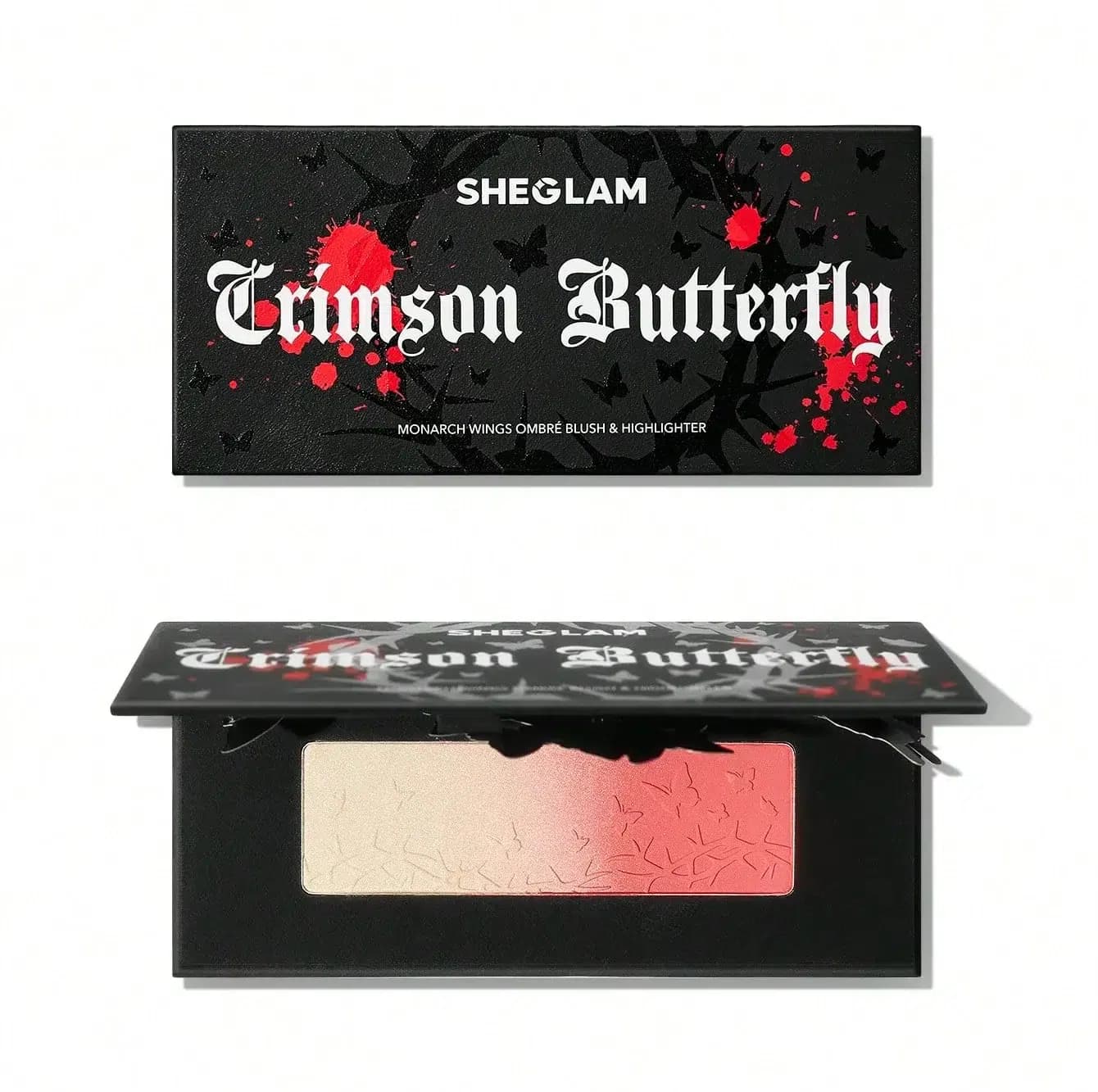 پالت رژگونه و هایلایتر شیگلم SHEGLAM مدل Crimson Butterfly