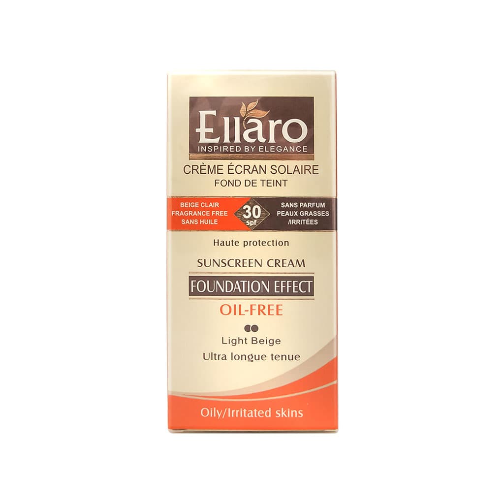 كرم ضدآفتاب رنگی اِلارو بژ روشن با SPF 30 حجم 40 میلی