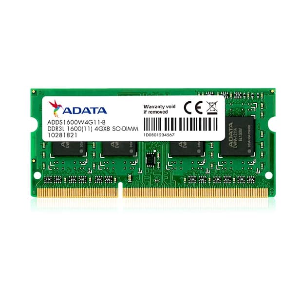 رم لپ تاپ DDR3L تک کاناله 1600مگاهرتز ای دیتا مدل ADDS1600W4G11-S ظرفیت 4 گیگابایت — تصویر ۲