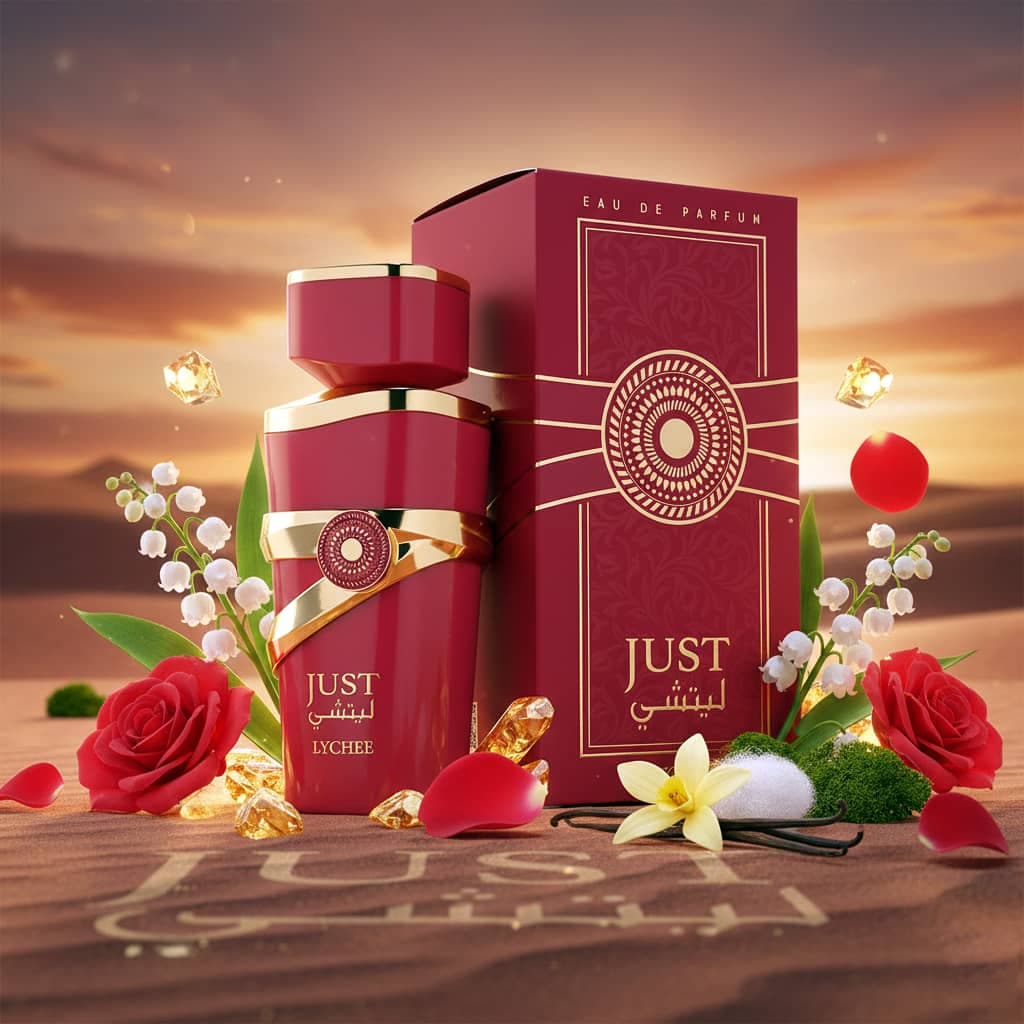 عطر ادکلن زنانه یارا کندی جاست لیتشی فراگرنس ورد رایحه ادکلن کایالی اسپارکلینگ لیچی (Fragrance World Just Lychee) حجم 100 میل