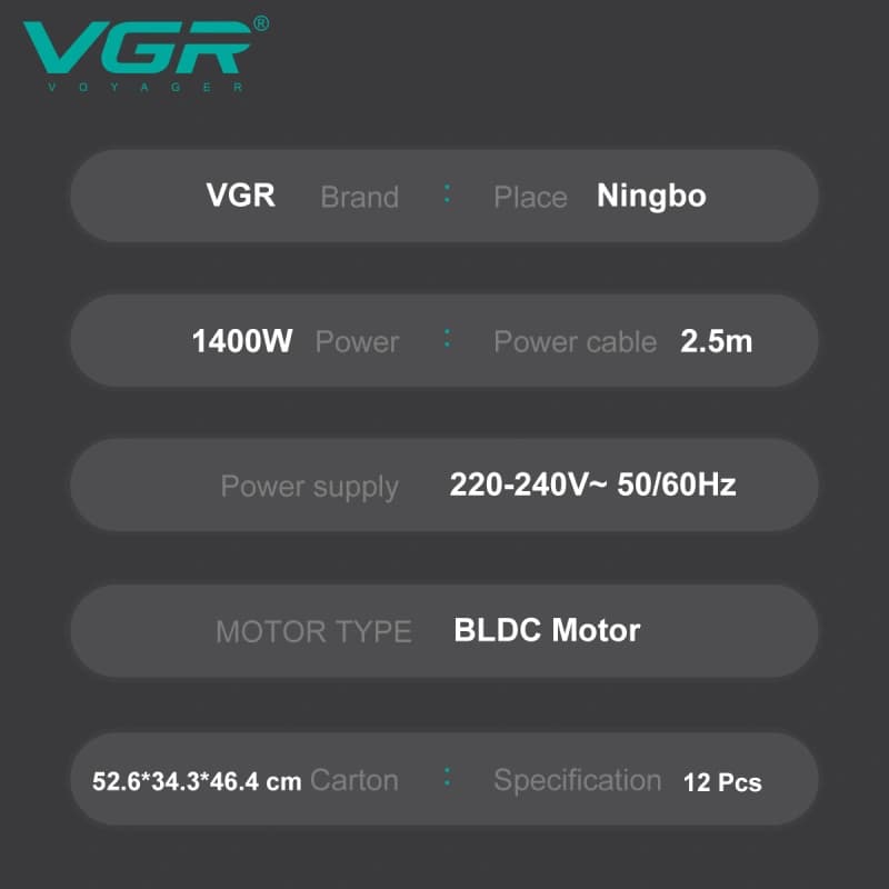 سشوار وی جی آر مدل V-440 — تصویر ۷