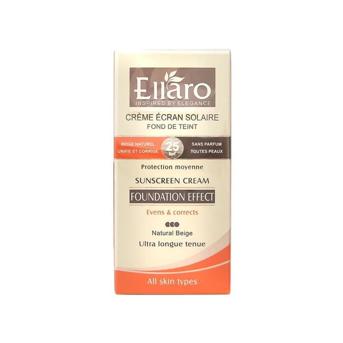 كرم ضد آفتاب رنگی اِلارو بژ طبیعی با SPF 25 حجم 40 میلی — تصویر ۳