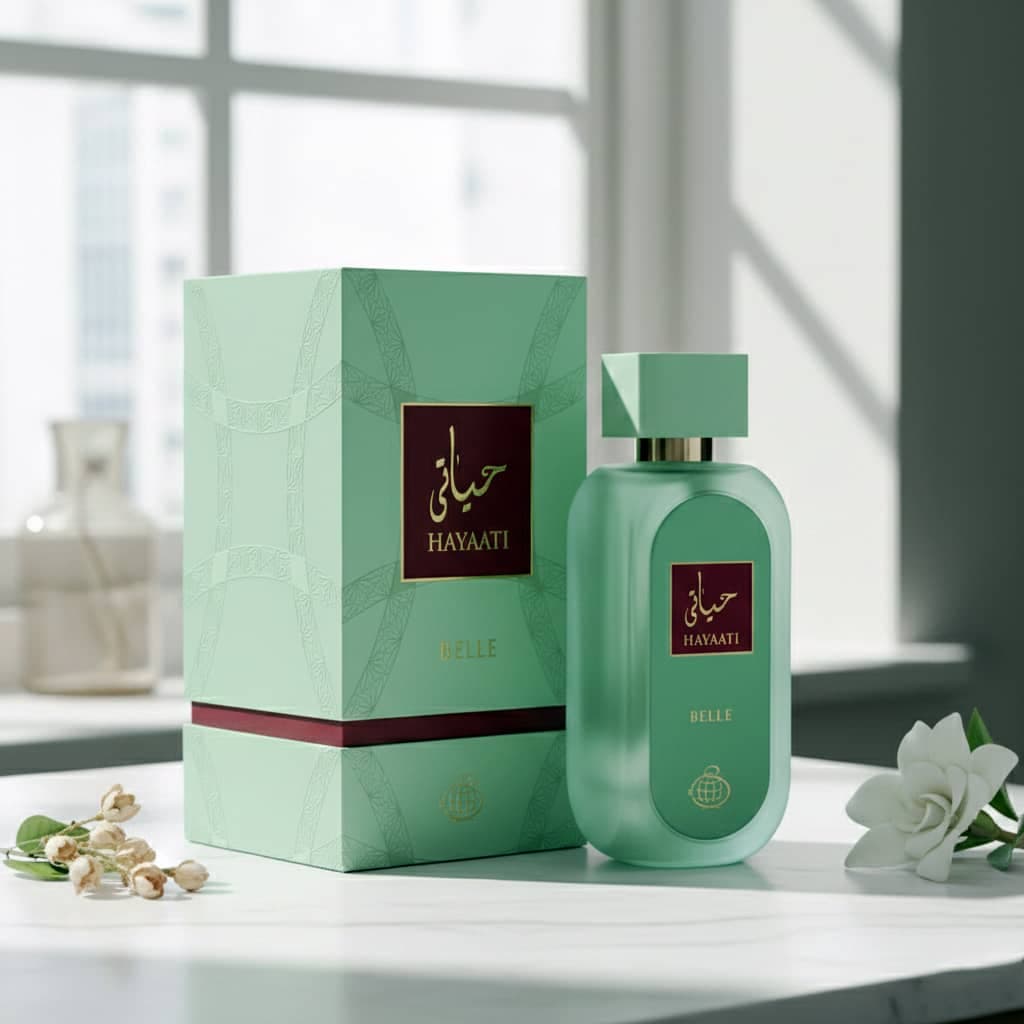 عطر ادکلن زنانه حیاتی بله فراگرنس ورد رایحه ژان پل گوتیه لا بل له پارفوم (Fragrance World Hayaati Hayaati Belle) حجم 100 میل — تصویر ۹