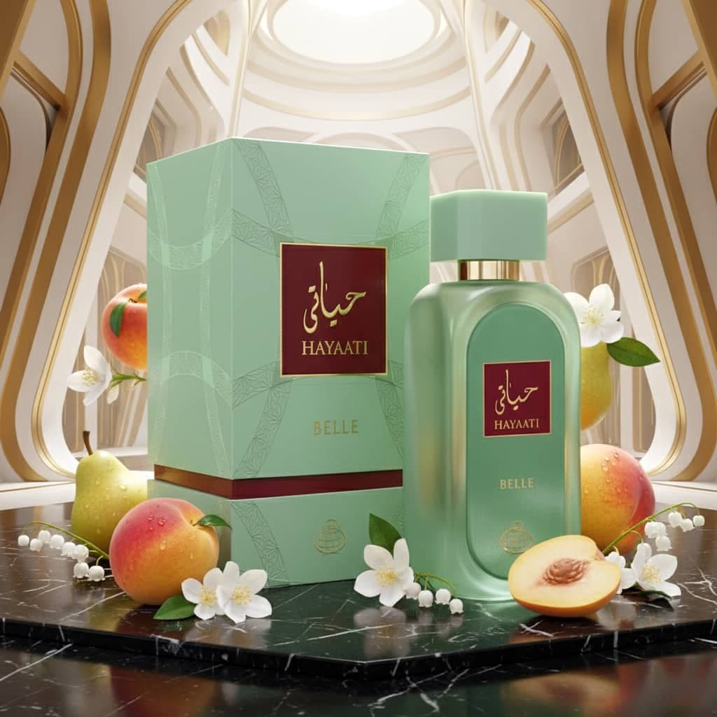 عطر ادکلن زنانه حیاتی بله فراگرنس ورد رایحه ژان پل گوتیه لا بل له پارفوم (Fragrance World Hayaati Hayaati Belle) حجم 100 میل — تصویر ۲