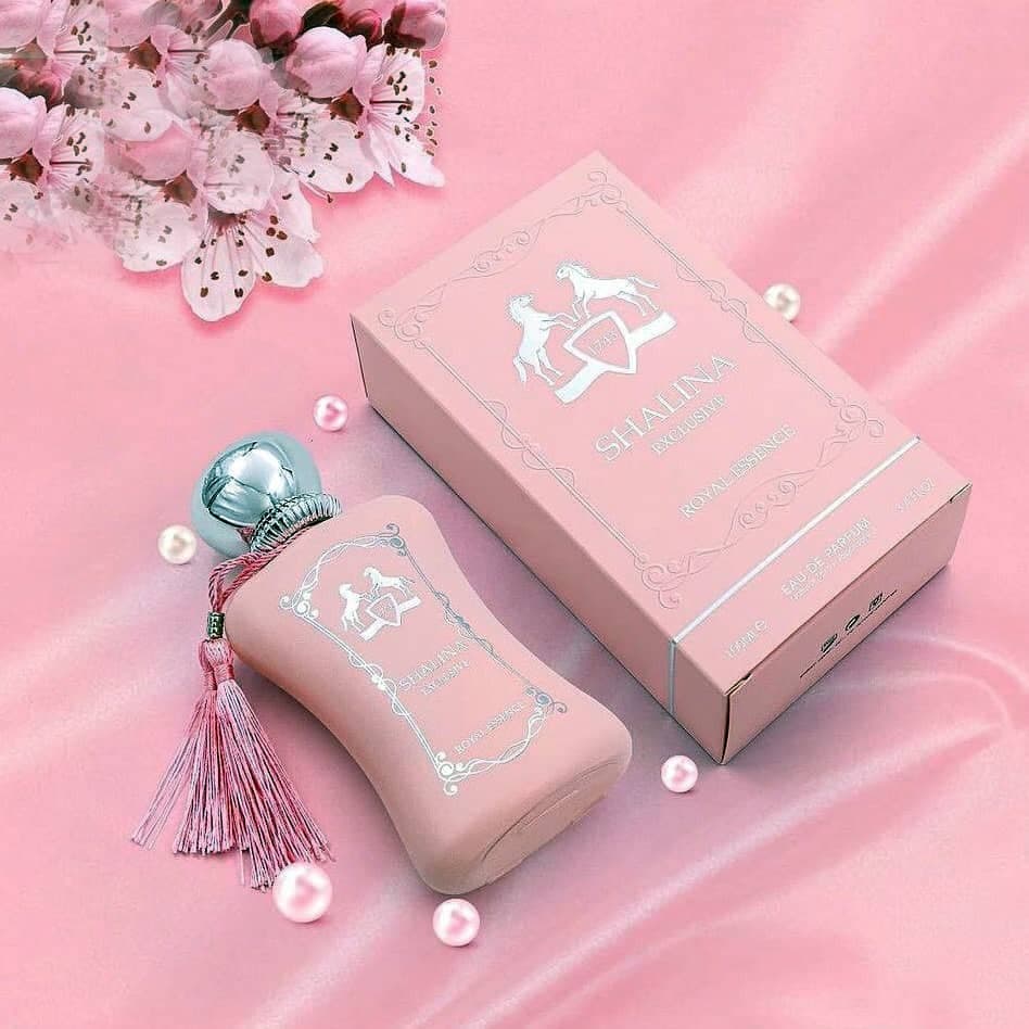 عطر ادکلن زنانه پرفیوم دو مارلی دلینا اکسکلوسیف فراگرنس ورد مدل شالینا اکسکلوسیو رویال اسنس (Fragrance World Parfums de Marly Delina Exclusif) حجم 100 میل — تصویر ۳