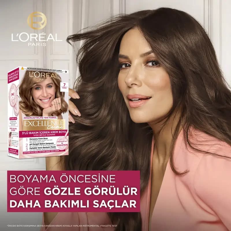 رنگ ‌موی شماره 6.1 لورال loreal رنگ قهوه ای روشن دودی سری Excellence — تصویر ۸