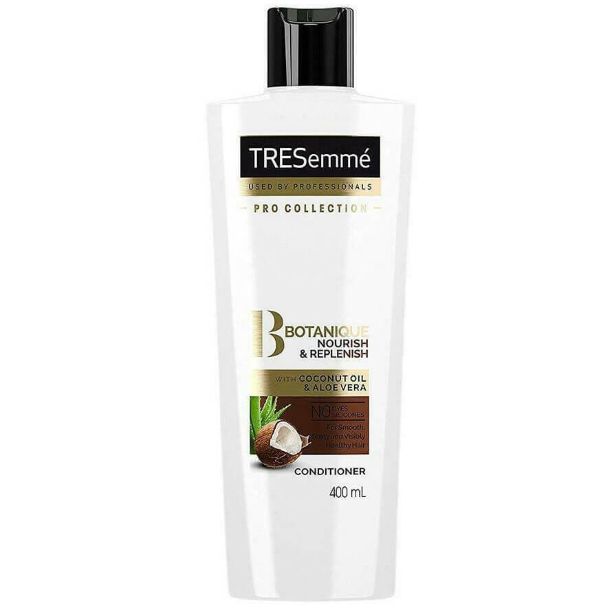نرم کننده و تغذیه کننده Tresemme حاوی روغن نارگیل و آلوئه ورا مدل Botanique حجم 400 میلی