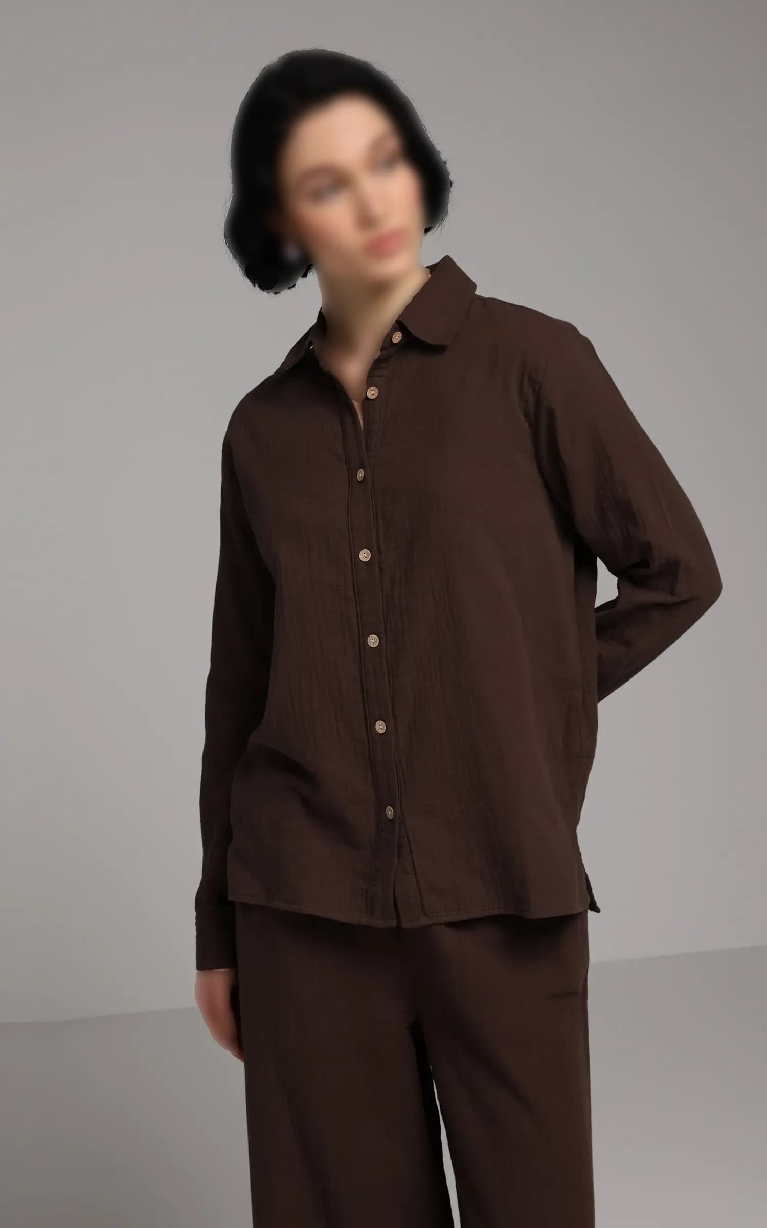 شومیز دکمه‌دار زنانه آستین بلند یقه برگردان Colin’s کد CL1079416 — تصویر ۱۰