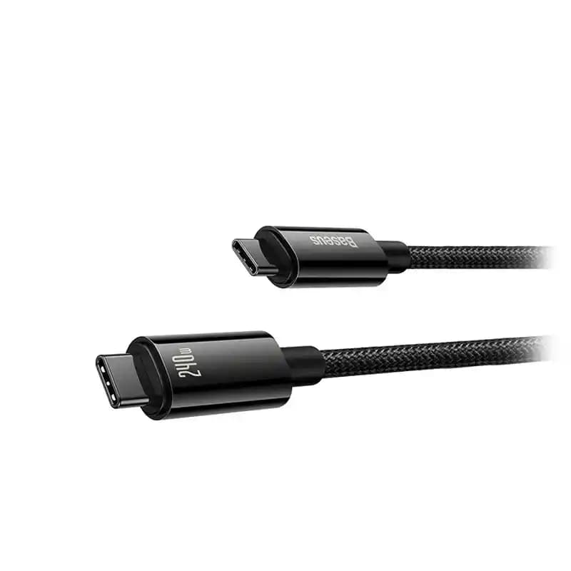 کابل باسئوس Baseus Tungsten Gold fast Type-c To Type-c CAWJ040001 240W — تصویر ۴