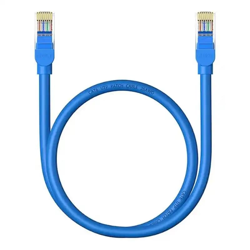 کابل شبکه باسئوس Baseus Round RJ45 Cat6 3m آبی — تصویر ۳