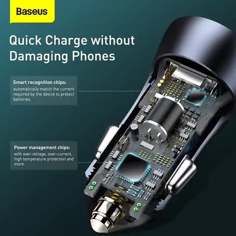 شارژر فندکی خودرو باسئوس Baseus Golden Contactor max CCJD-03 40w — تصویر ۴