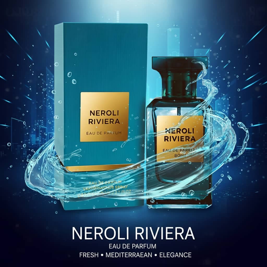 عطر ادکلن زنانه مردانه تام فورد نرولی پورتوفینو فراگرنس ورد مدل نرولی ریورا (Fragrance World Tom Ford Neroli Portofino) حجم 80 میل