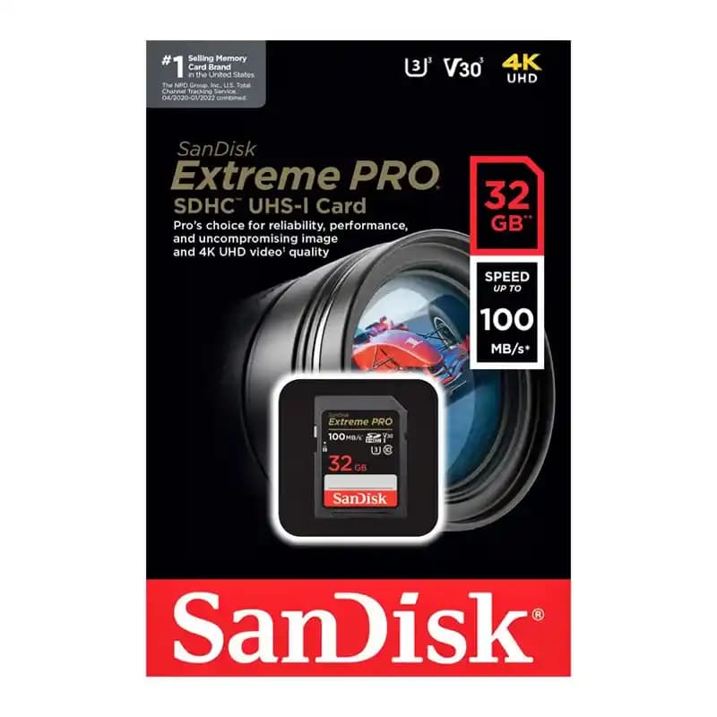 کارت حافظه اس دی سن دیسک 32 گیگ SanDisk Extreme PRO 100MB/s — تصویر ۳