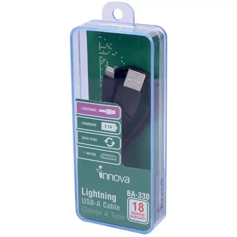 کابل آیفونی فست شارژ Innova BA-330 2.1A 1m — تصویر ۳