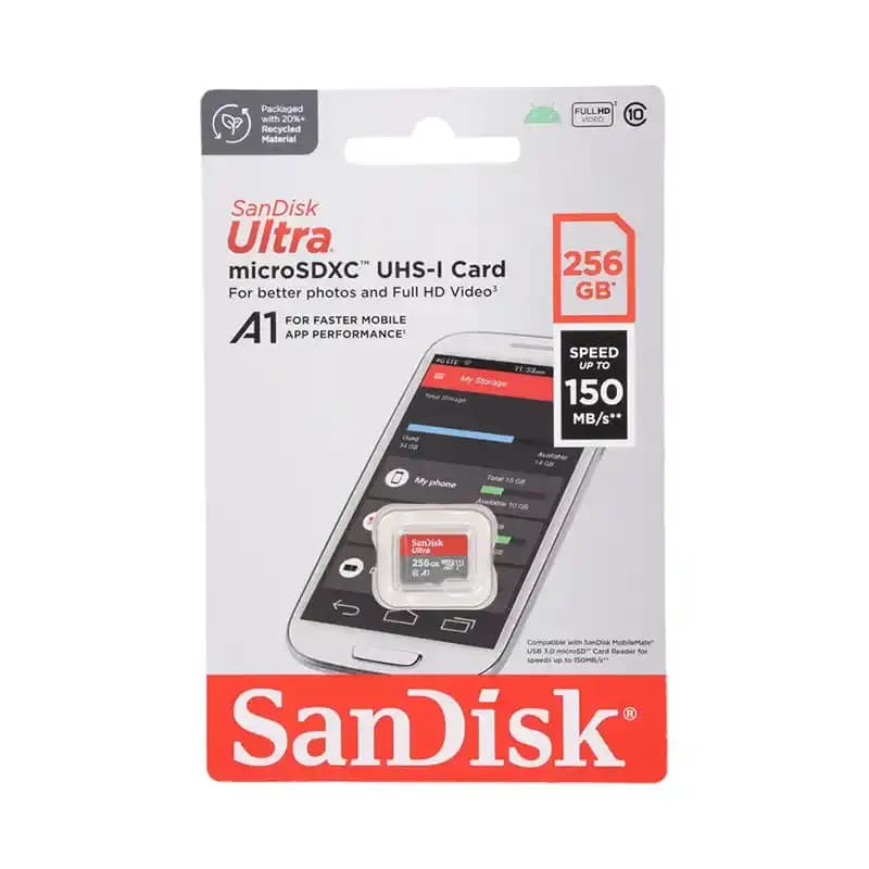 کارت حافظه میکرو 256 گیگ سن دیسک SanDisk Ultra U1 A1 C10 150MB/s — تصویر ۳