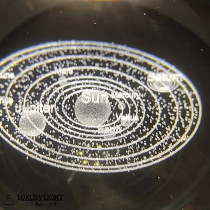 گوی کریستالی سه‌بعدی چراغ خواب مدل سیارات — تصویر ۹