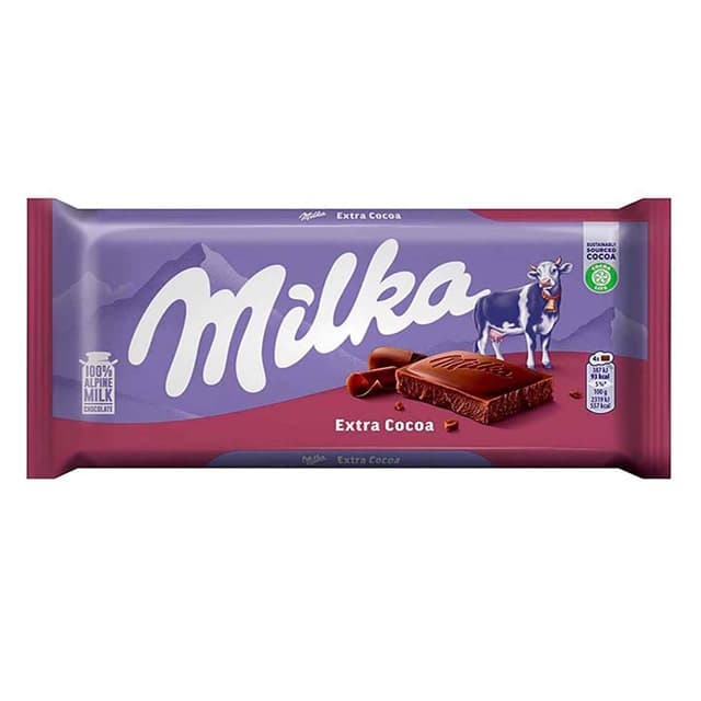 شکلات میلکا Extra Cocoa وزن 100گرم