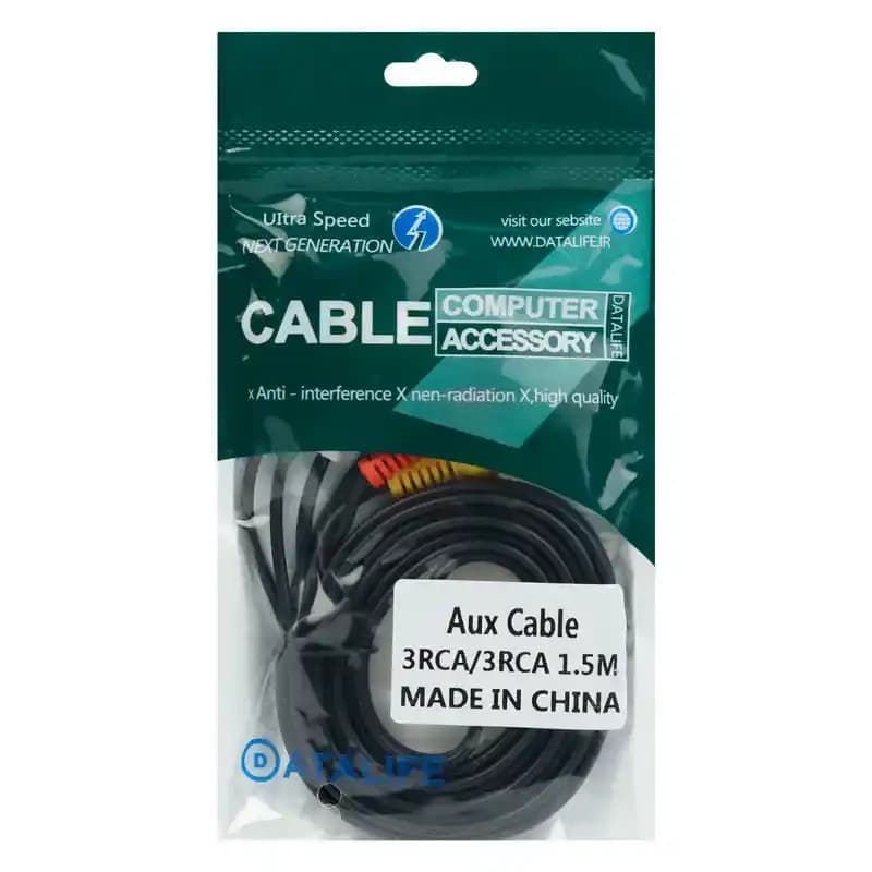 کابل ۳ به ۳ DataLife AV RCA 1.5m — تصویر ۴