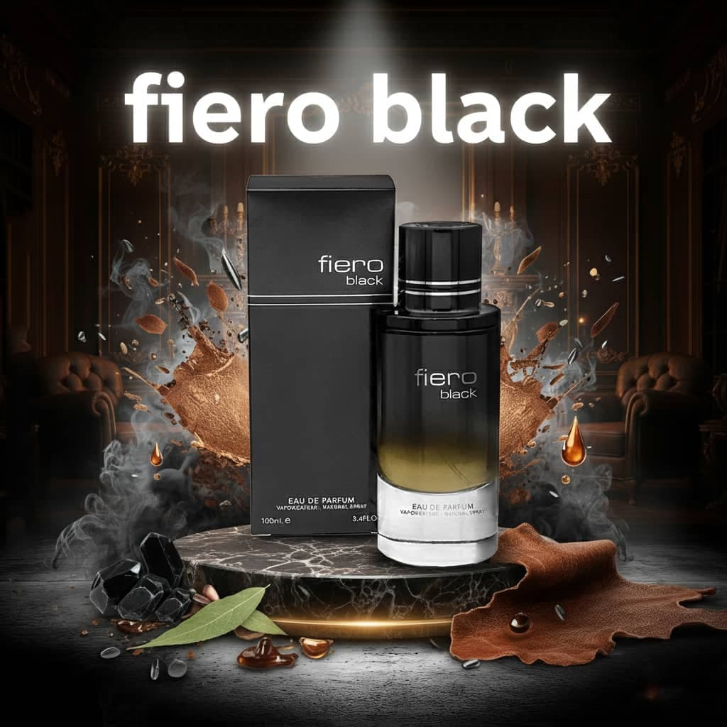عطر ادکلن مردانه فیرو بلک فراگرنس ورد (Fragrance World Fiero Black) حجم 100 میل