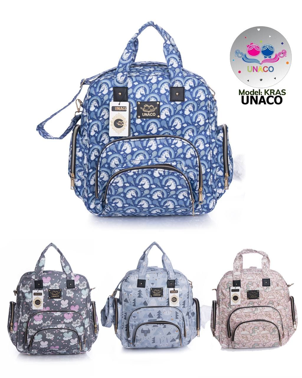 ساک لوازم نوزادی یوناکو unaco مدل کراس عروسکی — تصویر ۱۱