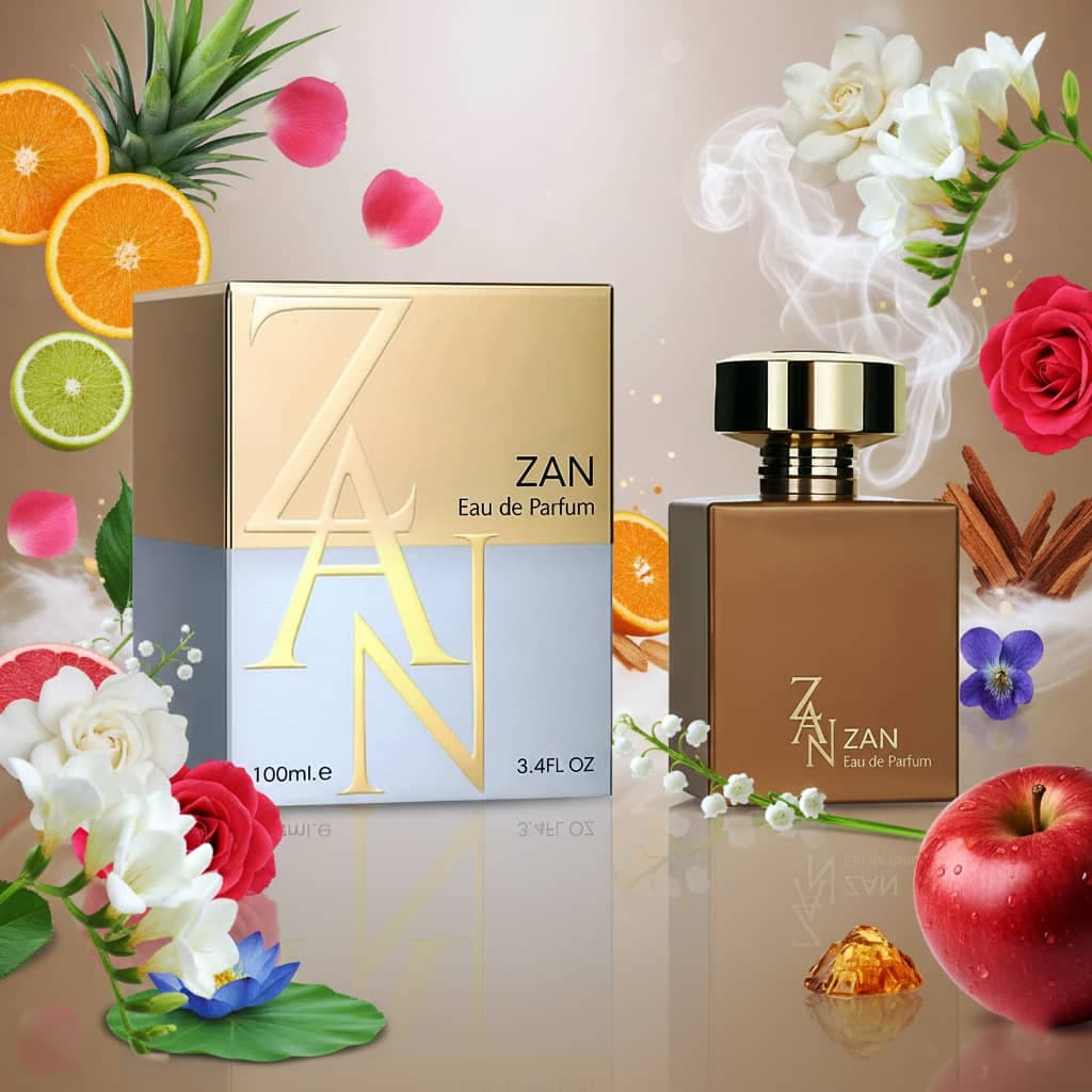 عطر ادکلن زنانه زن فراگرنس ورد رایحه شیسیدو زن طلایی Fragrance World Zan