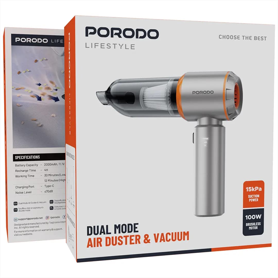 جت فن و جارو شارژی 100 وات پرودو مدل PDLFST042 Dual Mode Air Duster & Vacuum — تصویر ۷