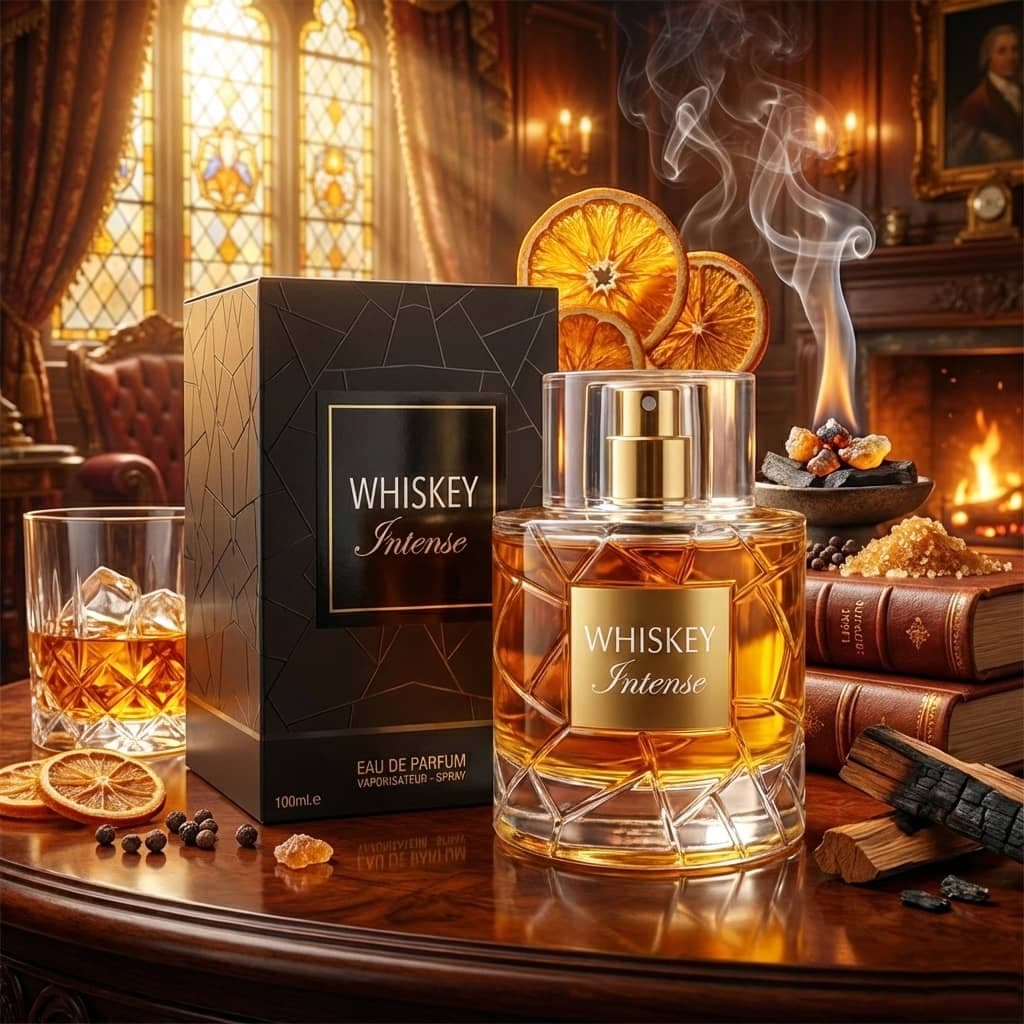 عطر ادکلن زنانه مردانه ویسکی اینتنس فراگرنس ورد ویسکی اینتنس (Fragrance World Whiskey Intense) حجم 100 میل — تصویر ۳