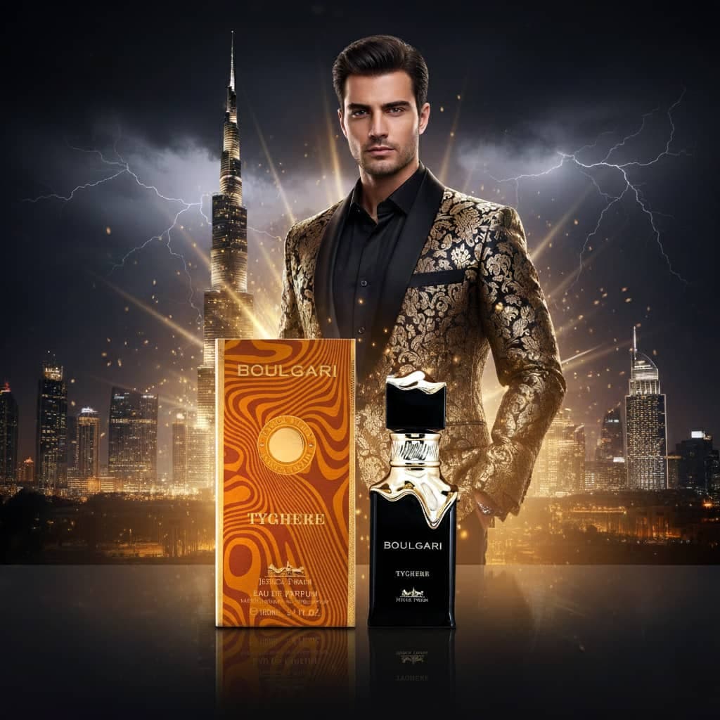 عطر ادکلن مردانه بولگاری تایگار جسیکا توین فرانسه مدل بولگاری تیگر (jessica twain BOULGARI TYGHERE) حجم 100 میل — تصویر ۱۱