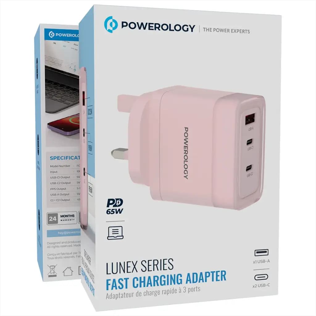 آداپتور 65 وات پاورولوژی مدل Lunex Series PWFC1028E — تصویر ۶