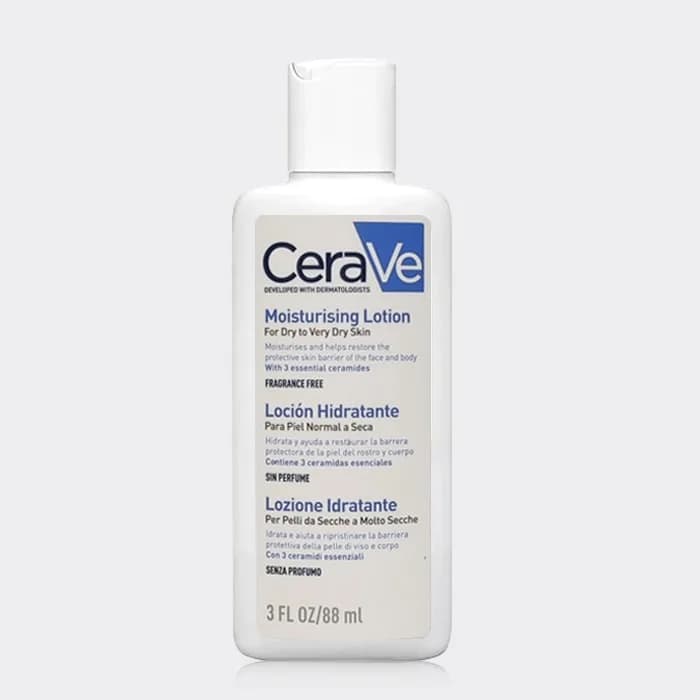 لوسیون مرطوب کننده صورت و بدن سراوی مدل Cerave Moisturizing Lotion Dry to Very Dry Skin 88ml — تصویر ۲