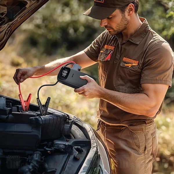 پاوربانک و جامپ استارتر خودرو گرین لاین 10000 میلی آمپر مدل Green Lion Flex Power GNFLXJUMP10GY — تصویر ۱۰