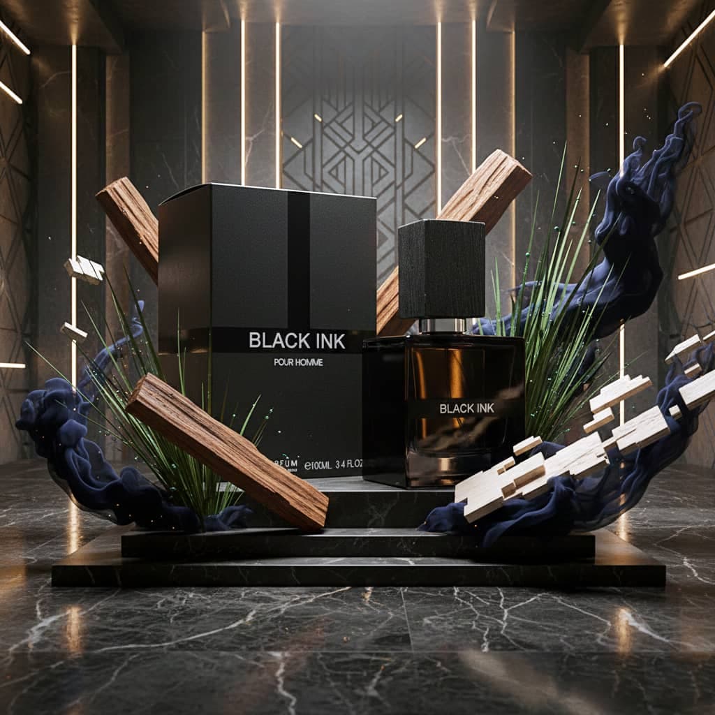 عطر ادکلن مردانه انکر نویر یا لالیک مشکی فراگرنس ورد مدل بلک اینک پور هوم (Fragrance World Black Ink Pour Homme) حجم 100 میل — تصویر ۱۲