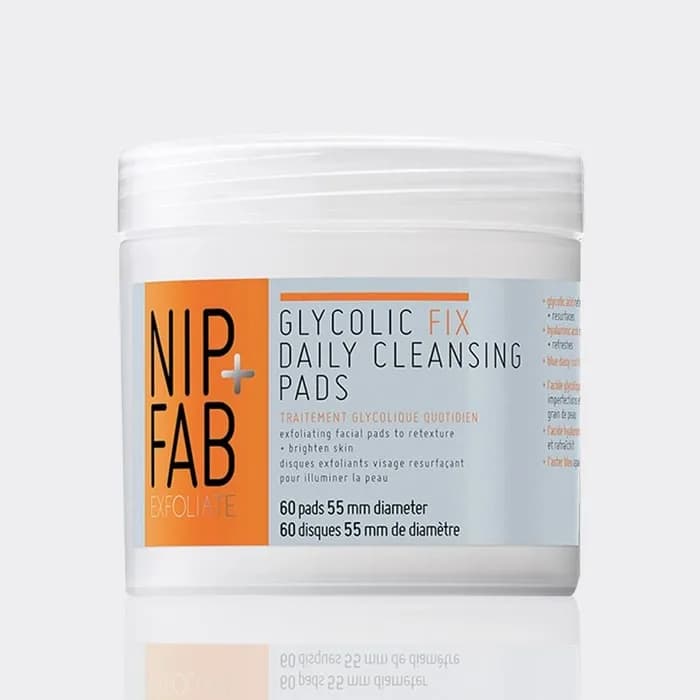 پد لایه بردار روشن کننده گلایکولیک اسید نیپ اند فاب مدل Nip and Fab Glycolic Fix Daily Cleansing Pads