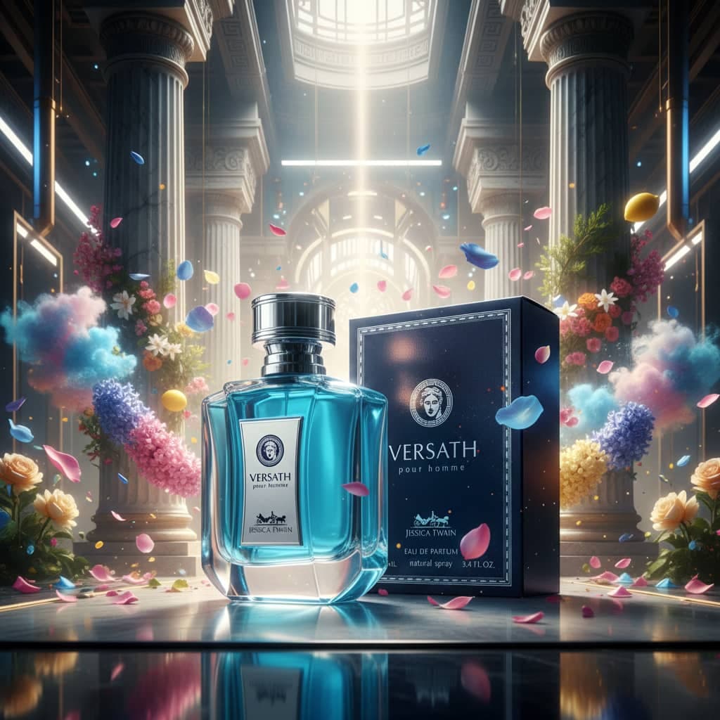 عطر ادکلن مردانه ورساچه پور هوم جسیکا توین فرانسه مدل ورساش پور هوم (jessica twain Versath Pour Homme) حجم 100 میل — تصویر ۹