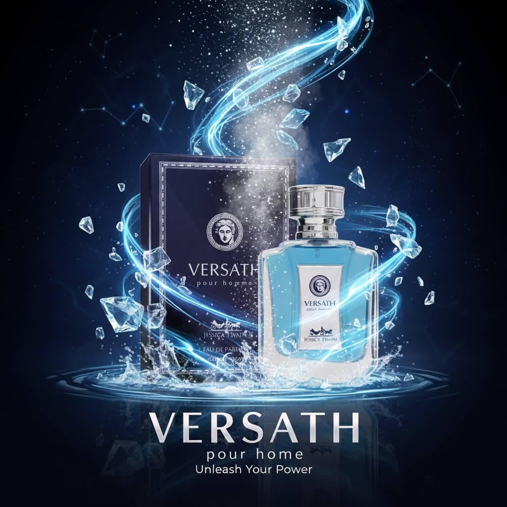 عطر ادکلن مردانه ورساچه پور هوم جسیکا توین فرانسه مدل ورساش پور هوم (jessica twain Versath Pour Homme) حجم 100 میل