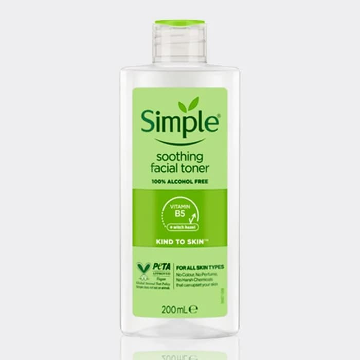 تونر تسکین دهنده و آبرسان سیمپل مدل Simple Soothing facial Toner — تصویر ۲