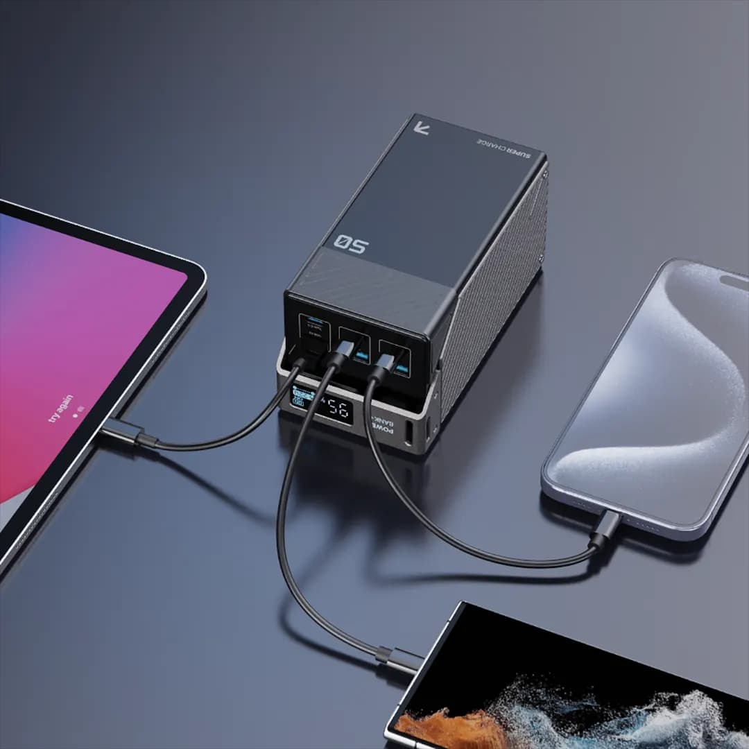 پاوربانک 50000 میلی آمپر پاورولوژی 65وات Powerology 50000mAh Power Bank PPBCHA68 — تصویر ۱۱