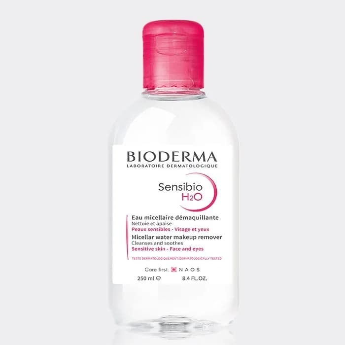 میسلارواتر پوست خشک و حساس بایودرما مدل Bioderma Micellar Water Makeup remover — تصویر ۳